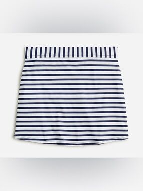 J. Crew Heritage Swim Skirt in Classic Blue & White Stripe. Size Medium NWOT